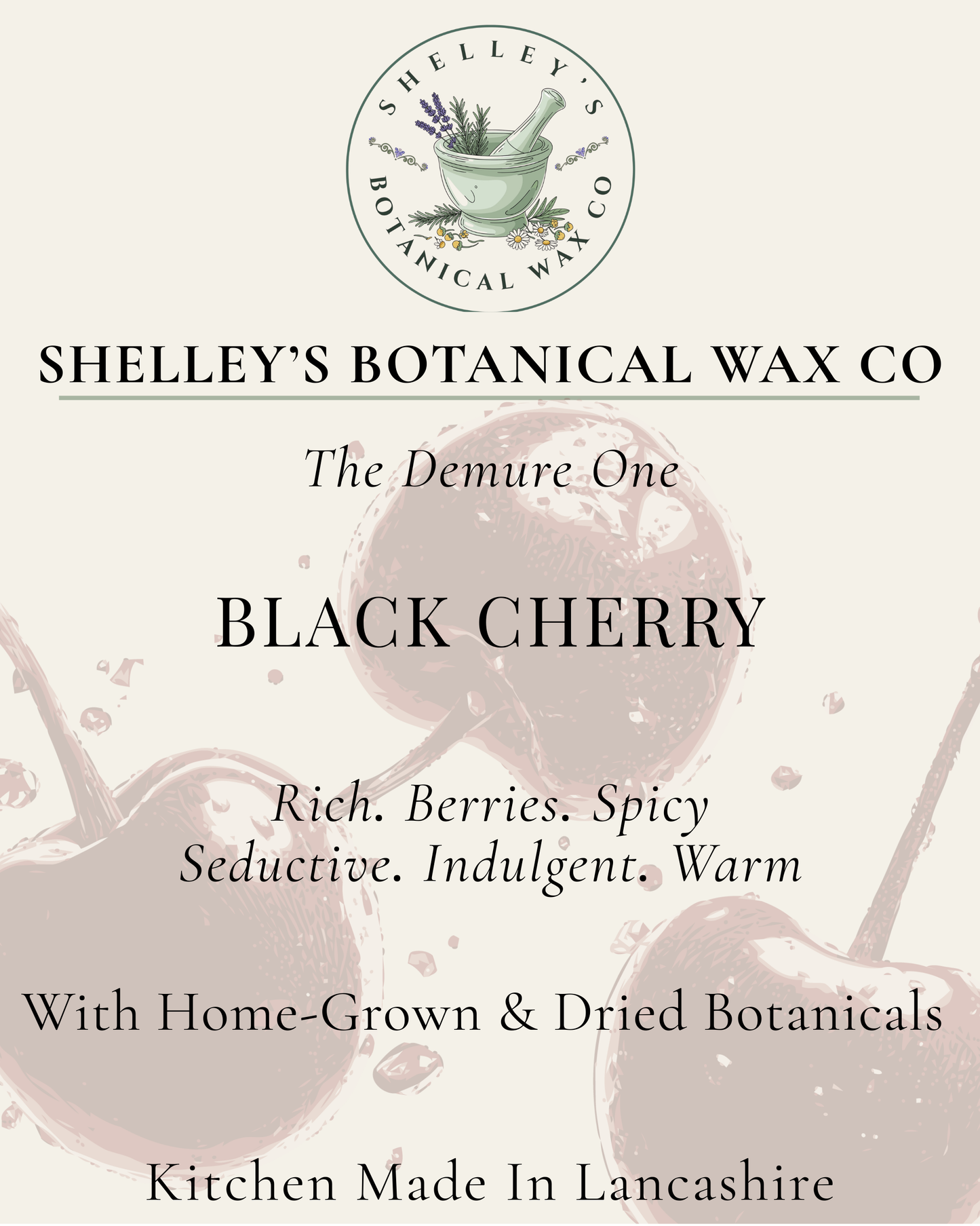 Black Cherry Vegan Wax Melt