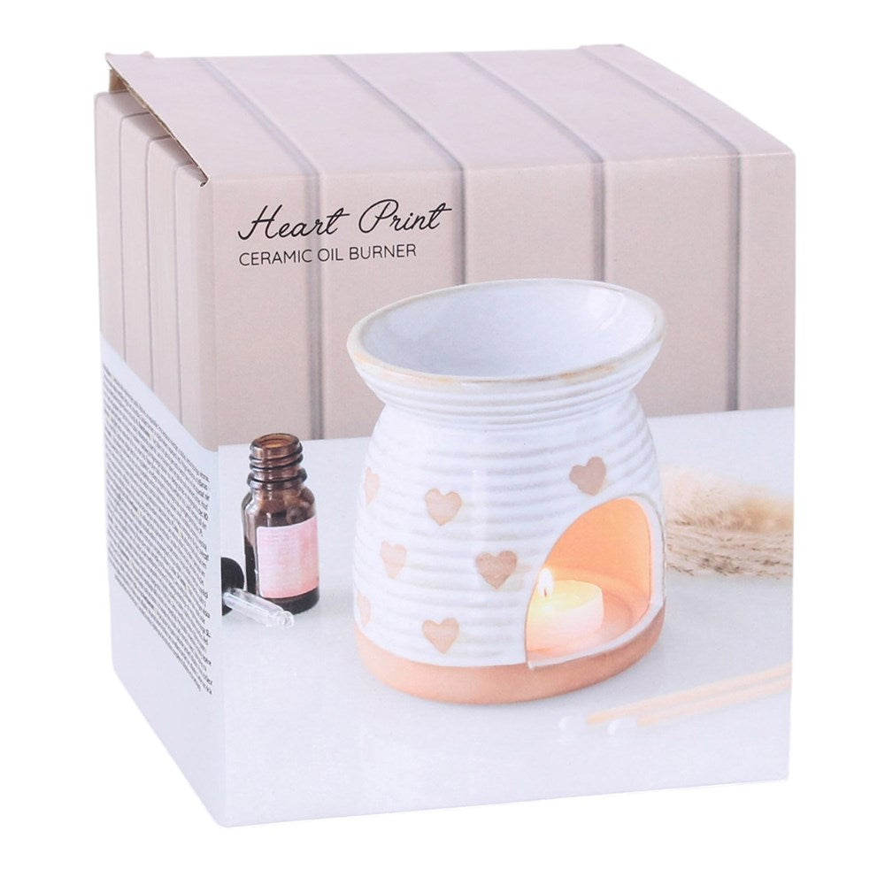 Terracotta Heart Ceramic Shabby Chic Wax Melter