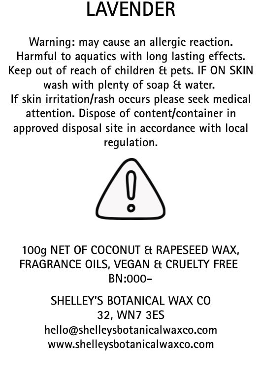 Lavender Pet Vegan Wax Melt 100g