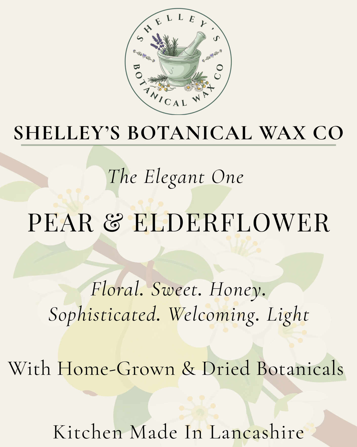 Pear & Elderflower Vegan Wax Melt