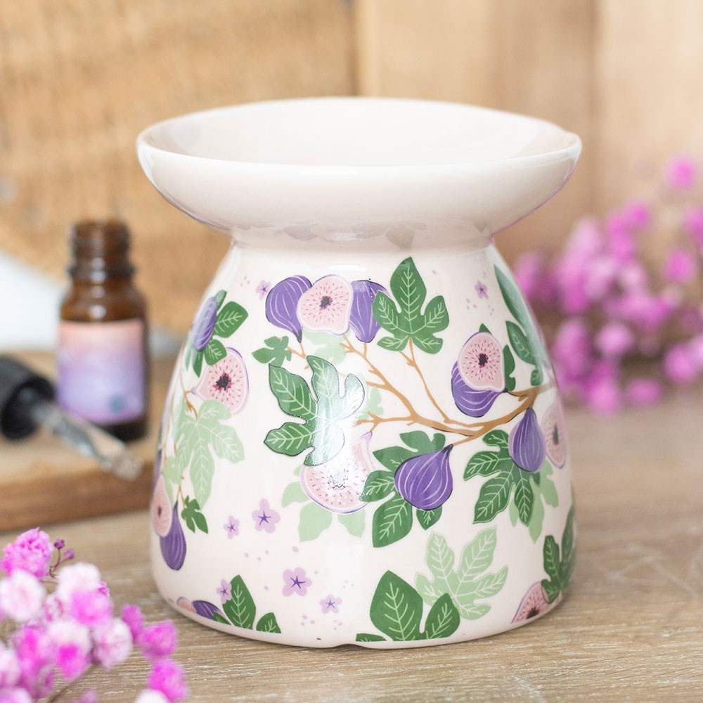 Ceramic Fig Tree Print Wax Melter