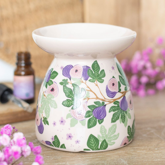 Ceramic Fig Tree Print Wax Melter
