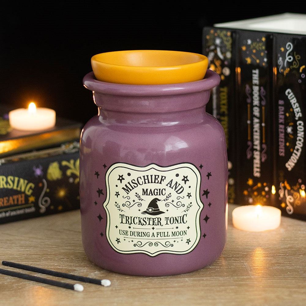 Ceramic Mischief & Magic Potion Bottle Wax Melter