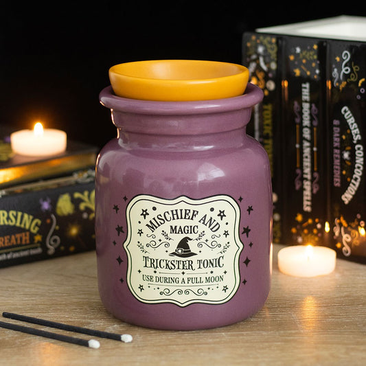 Ceramic Mischief & Magic Potion Bottle Wax Melter