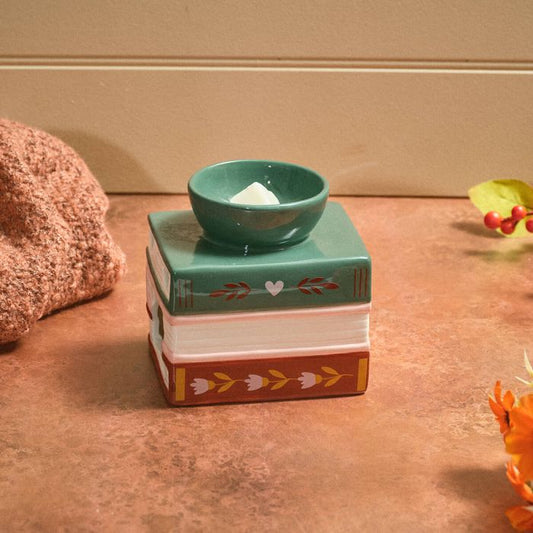 Ceramic Cosy Chapter Book Stack Wax Melter