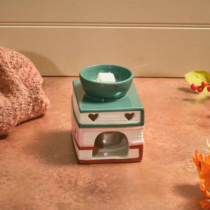 Ceramic Cosy Chapter Book Stack Wax Melter