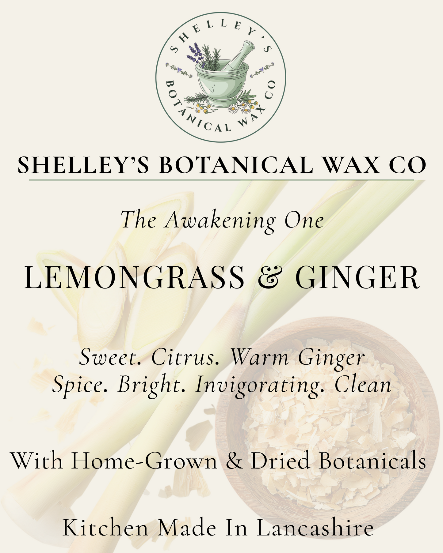 Lemongrass & Ginger Vegan Wax Melt