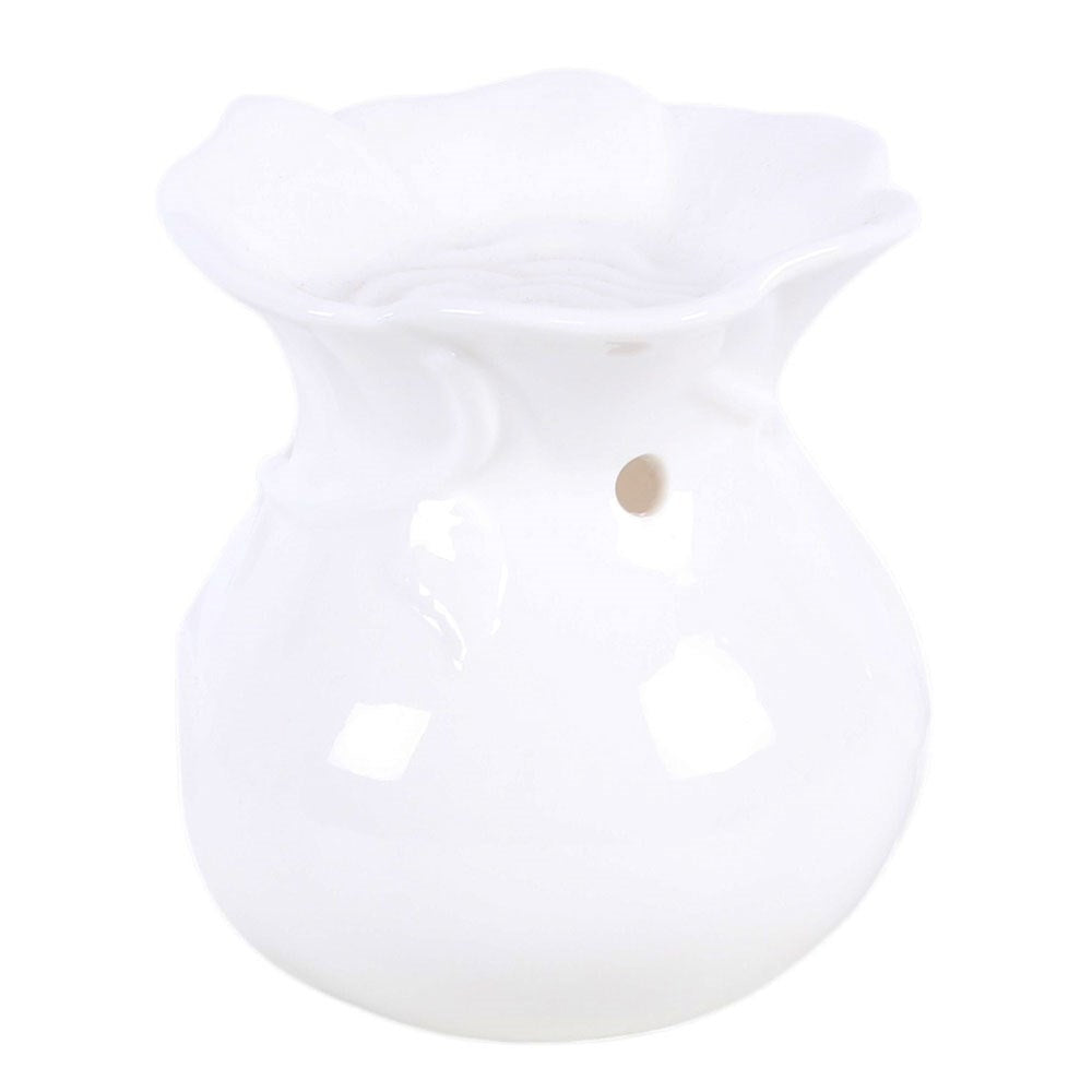 White Ceramic Rose Wax Melter