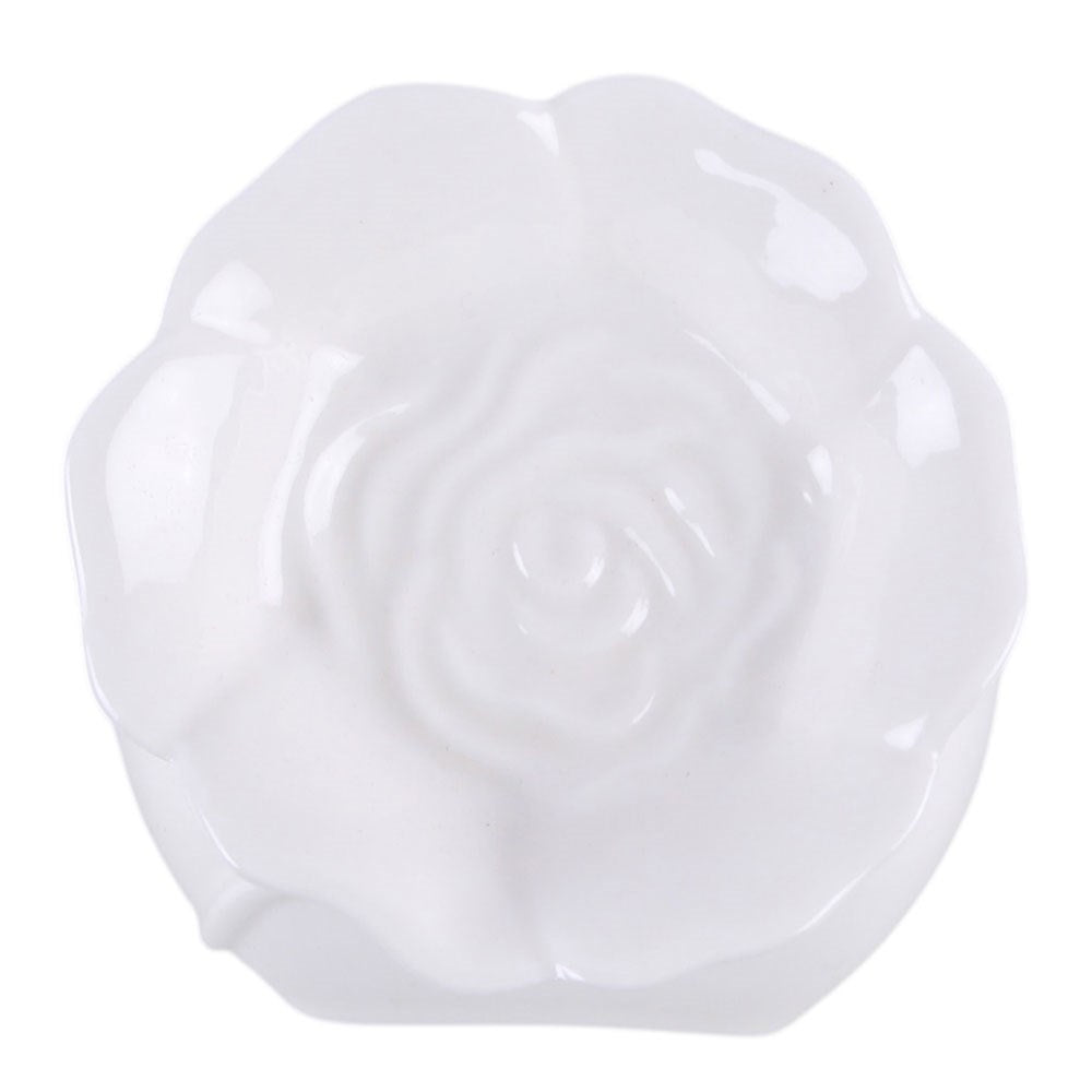 White Ceramic Rose Wax Melter