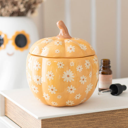 Ceramic Groovy Pumpkin Wax Melter