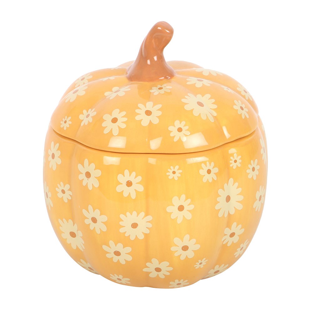 Ceramic Groovy Pumpkin Wax Melter