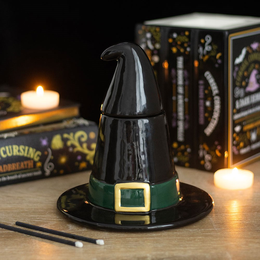 Ceramic Black Witch Hat Wax Melter
