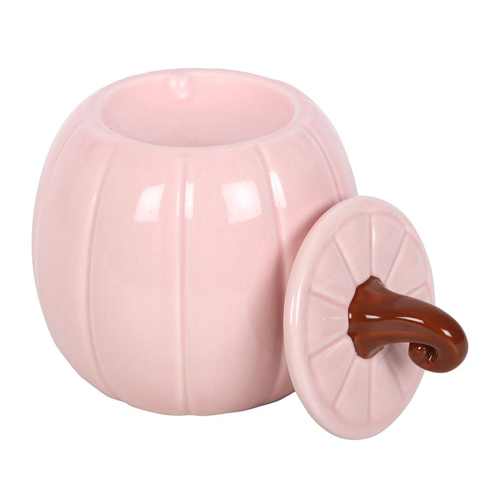 Ceramic Pink Curly Top Pumpkin Wax Melter