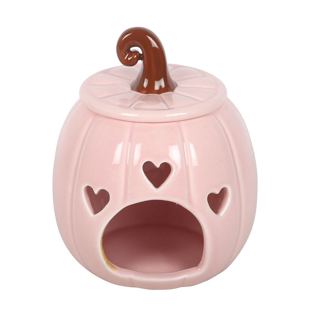 Ceramic Pink Curly Top Pumpkin Wax Melter