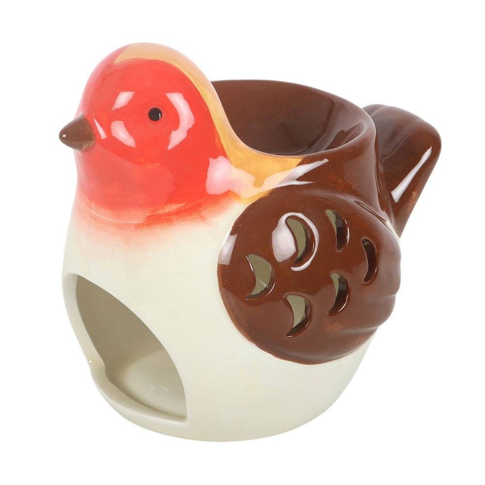 Ceramic Robin Bird-Shaped Wax Melter