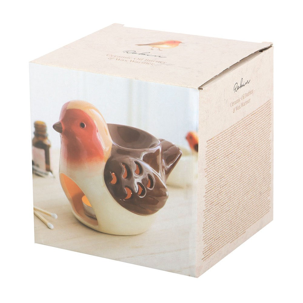 Ceramic Robin Bird-Shaped Wax Melter
