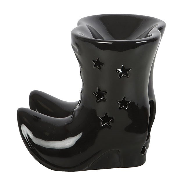 Ceramic Black Witch Boots Wax Melter