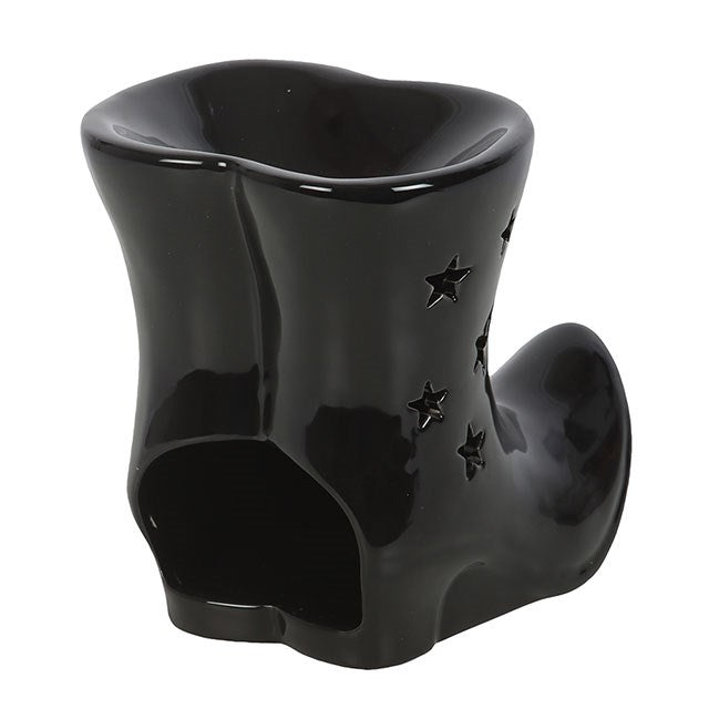 Ceramic Black Witch Boots Wax Melter