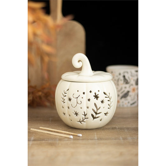 Ceramic Fairy Folk Pumpkin Wax Melter