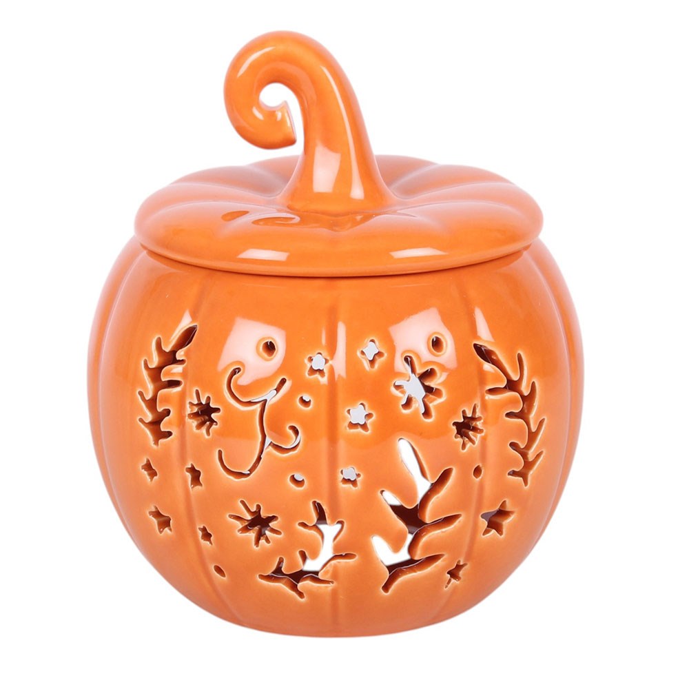 Ceramic Fairy Folk Pumpkin Wax Melter