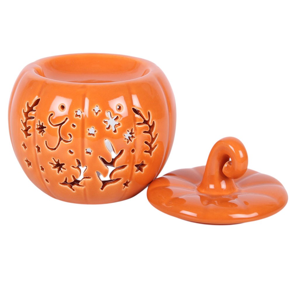 Ceramic Fairy Folk Pumpkin Wax Melter