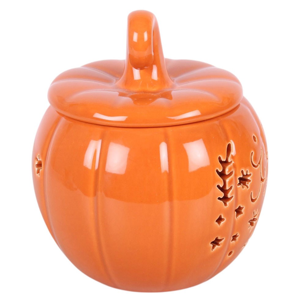 Ceramic Fairy Folk Pumpkin Wax Melter