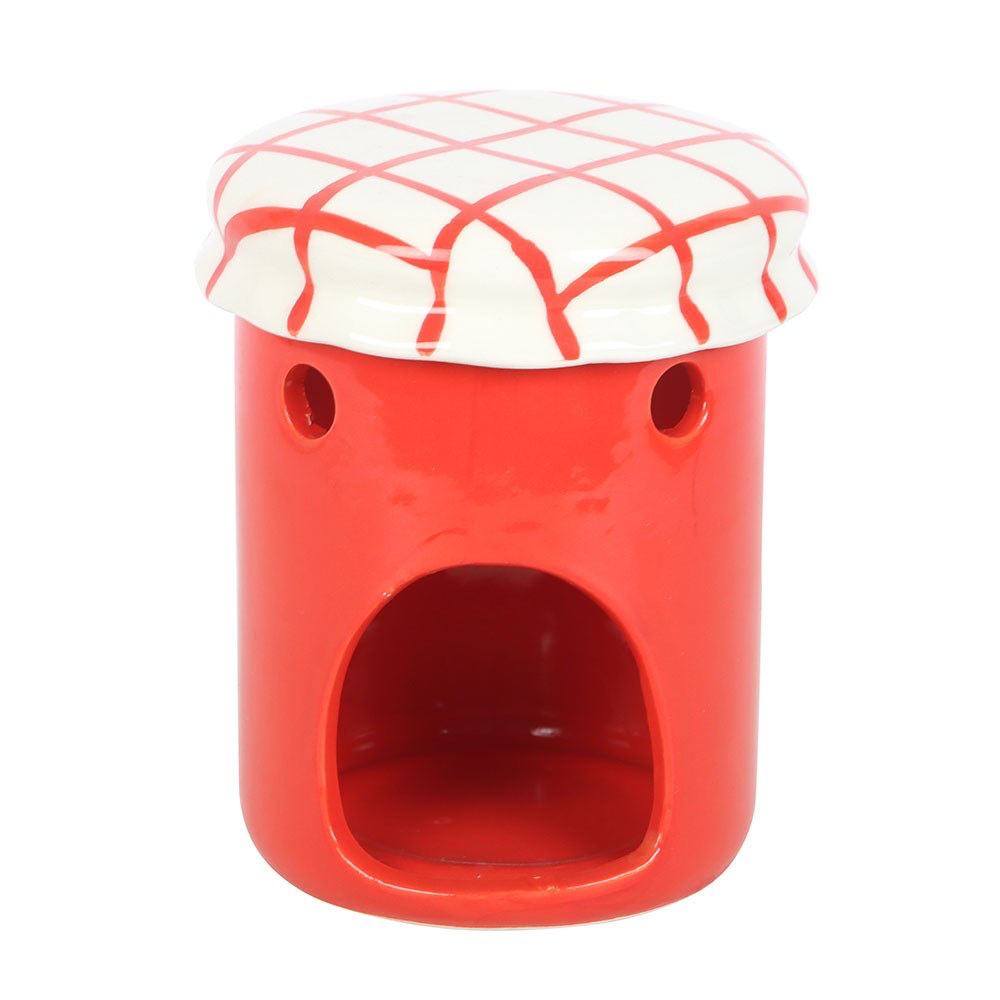 Ceramic Strawberry Jam Jar Shaped Novelty Wax Melter