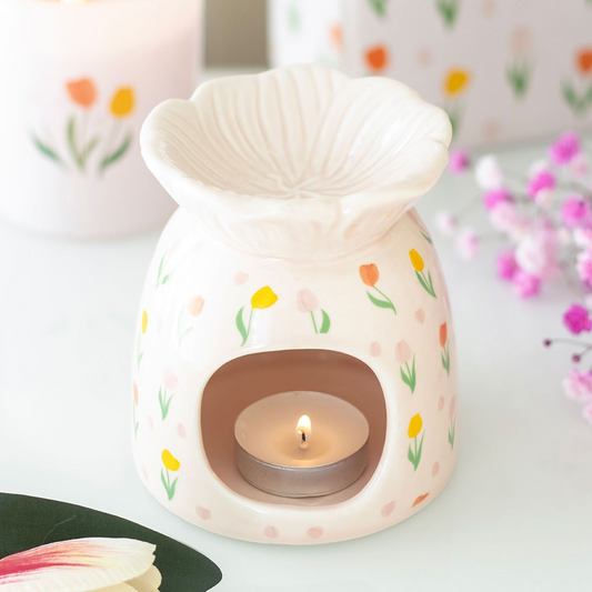 Ceramic Tulip Printed Wax Melter